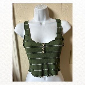 Ribbed Crop #𝐡𝐮𝐧𝐭𝐞𝐫green